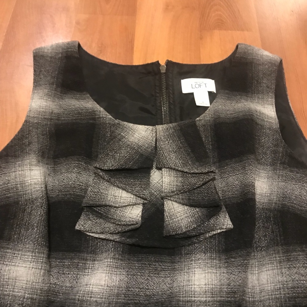 Loft Plaid Ruffle Top Dress - Picture 2 of 2
